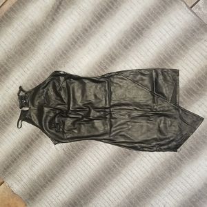Sexy Faux Leather Dress